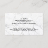 Notaristekenaar Modern Blue & Silver Photo Visitekaartje (Achterkant)