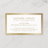 Notaristekenaar Modern Gold Typografie Visitekaartje (Achterkant)