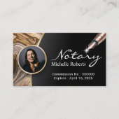 Notaristekenaar Moderne Foto Professional Visitekaartje (Voorkant)