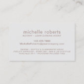 Notaristekenaar Roos Gold 3D Typografie Visitekaartje (Achterkant)