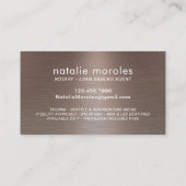 Notaristekenaar Typografie Copper Metal Visitekaartje (Achterkant)