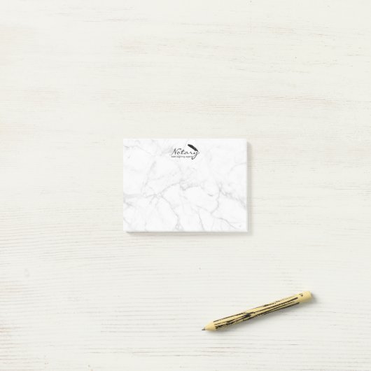Notaristekenend de Professionele Marmer van de Age Post-it® Notes (Op bureau)