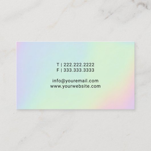 Notaristiek Minimaal Manuscript Handtekening Holog Visitekaartje (Achterkant)