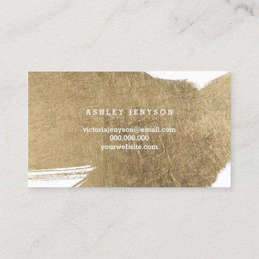 Notaristipografie goudborstelslag minimalistisch visitekaartje (Achterkant)