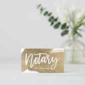 Notaristipografie goudborstelslag minimalistisch visitekaartje (Staand voorkant)