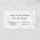 Notaristipografie marmer minimalistisch elegant visitekaartje (Achterkant)