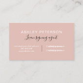 Notaristipografie marmer roos goud glitter visitekaartje (Achterkant)