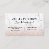 Notaristipografie marmer roos goud glitter visitekaartje (Achterkant)