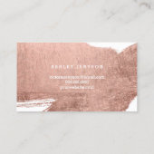 Notaristipografie roos goudborstelslag minimalisti visitekaartje (Achterkant)