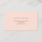 Notaristisch elegant roos gouden typografie blauw  visitekaartje (Achterkant)