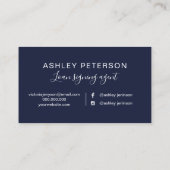 Notaristisch elegant roos goudglitter visitekaartje (Achterkant)