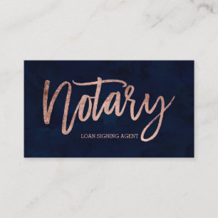Notaristisch elegant roos goudtypografie marjoblau visitekaartje