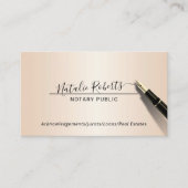 Notaristisch publiek minimalistisch script handtek visitekaartje (Voorkant)
