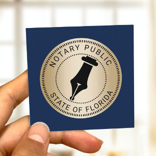 Notariszeemacht en Gold Loan Signing Agent Vierkante Visitekaartje