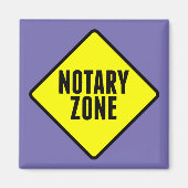 Notariszone Yellow Road Sign Magneet (Voorkant)