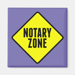 Notariszone Yellow Road Sign Magneet