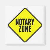 Notariszone Yellow Road Sign Magneet (Voorkant)