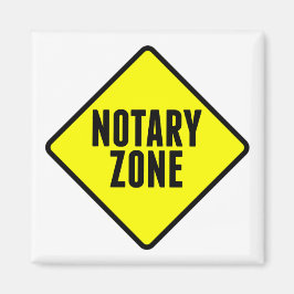 Notariszone Yellow Road Sign Magneet