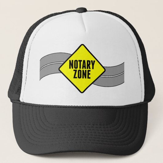 Notariszone Yellow Road Sign Trucker Pet (Voorkant)