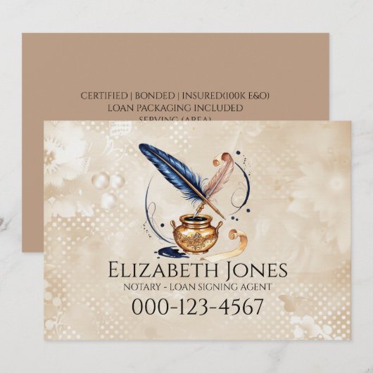 Notary Digital Business Card Kaart (Voorkant / Achterkant)