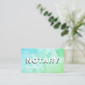 *~* NOTARY FOTO AQUA BLUE MARBLE Signeervan Agent Visitekaartje (Staand voorkant)