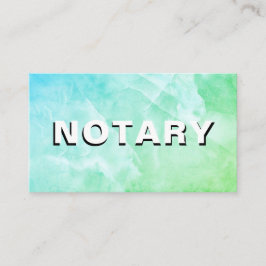 *~* NOTARY FOTO AQUA BLUE MARBLE Signeervan Agent Visitekaartje