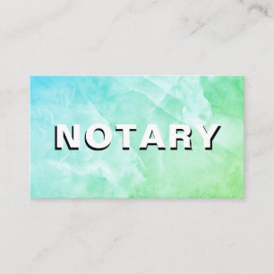 *~* NOTARY FOTO AQUA BLUE MARBLE Signeervan Agent Visitekaartje