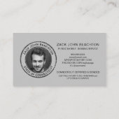 *~* NOTARY FOTO Bold MARBLE Signaalagent Visitekaartje (Achterkant)