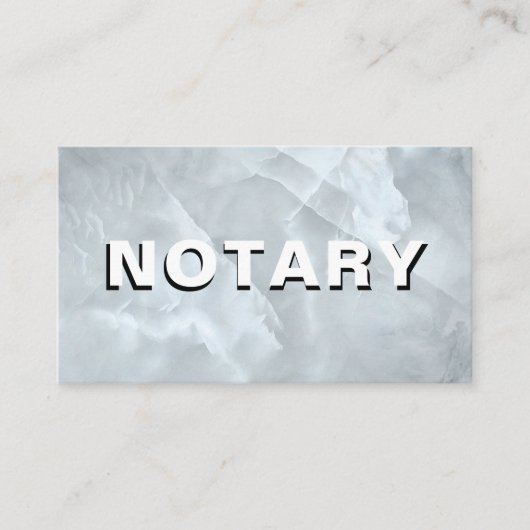 *~* NOTARY FOTO Bold MARBLE Signaalagent Visitekaartje (Voorkant)