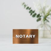 *~* NOTARY FOTO COPPER METAL Signaleringsagent Visitekaartje (Staand voorkant)