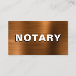 *~* NOTARY FOTO COPPER METAL Signaleringsagent Visitekaartje