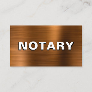 *~* NOTARY FOTO COPPER METAL Signaleringsagent Visitekaartje
