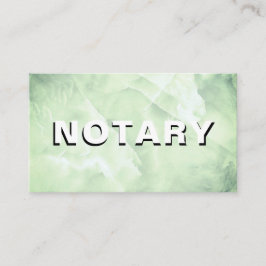 *~* NOTARY FOTO Green MARBLE Signeervan Agent Visitekaartje