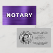 *~* NOTARY FOTO METAL PAARSE Signing Agent Visitekaartje (Voorkant / Achterkant)