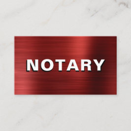 *~* NOTARY FOTO METAL RED Signing Agent Visitekaartje