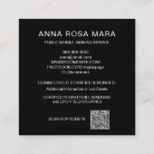 *~* NOTARY FOTO METAL SILVER Signaleringsagent Vierkante Visitekaartje (Achterkant)