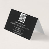 Notary Loan Signing Agent QR Code Scannable Black Visitekaartje (Voorkant)