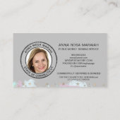 *~* NOTARY Pen Veer Signing Agent PHOTO Stars Visitekaartje (Achterkant)