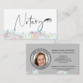 *~* NOTARY Pen Veer Signing Agent PHOTO Stars Visitekaartje (Voorkant / Achterkant)