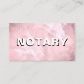 *~* NOTARY PHOTO Dusty Pink MARBLE Signalering Age Visitekaartje (Voorkant)