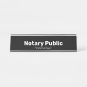 Notary Public and Name Text Template Black Bureau Naambordje (Voorkant)