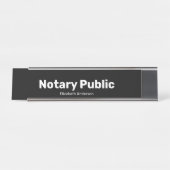 Notary Public and Name Text Template Black Bureau Naambordje (Voorkant)