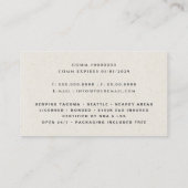 Notary Public Beige Rustic Visitekaartje (Achterkant)