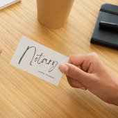 Notary Public Beige Rustic Visitekaartje