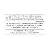 Notary Public Custom Acknowledgment  Zelfinktende Stempel (Design)