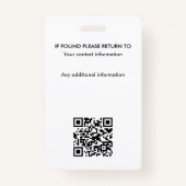 Notary Public Custom Photo Logo ID Red Gold Badge (Achterkant)