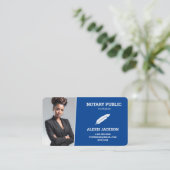 Notary Public Custom QR Photo Contactkaartje (Staand voorkant)