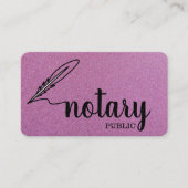 Notary Public Elegant Script Plain Visitekaartje (Voorkant)