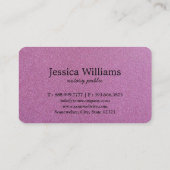 Notary Public Elegant Script Plain Visitekaartje (Achterkant)