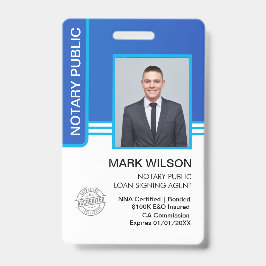 Notary Public Loan Signing Agent ID Badge